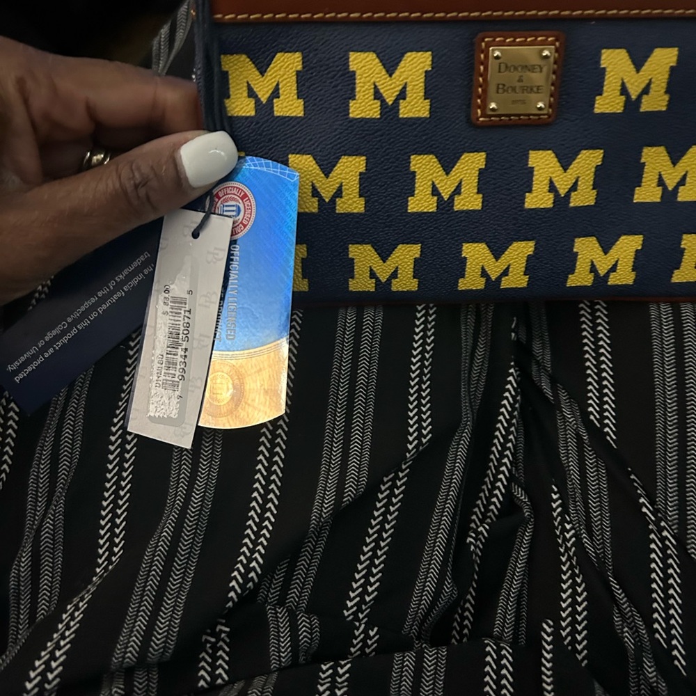 Dooney & Bourke Navy and Yellow Men's Wallet